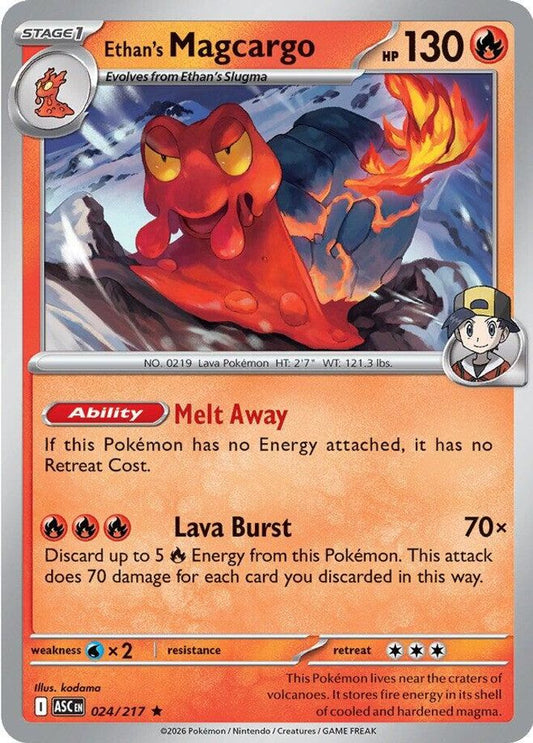 Ethan's Magcargo - 024/217 - Holo - ASCENDED HEROES - Pokemon - Rare | AA13-10