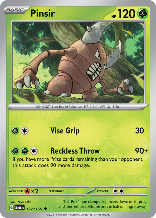 Pinsir - 127/165 - Reverse Holo - 151 - Pokemon - Uncommon | AA61-31