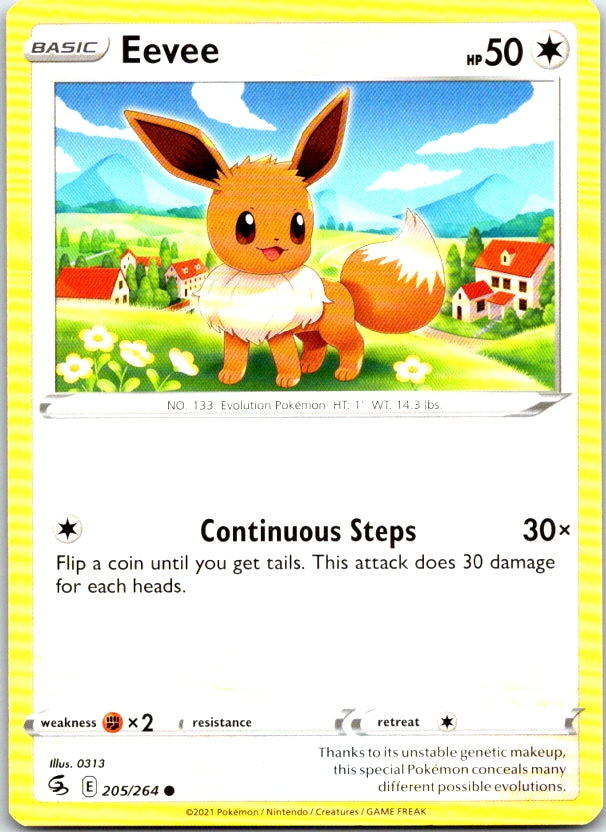 Eevee - 205/264 - - FUSION STRIKE - Pokemon - Common | AC14-16