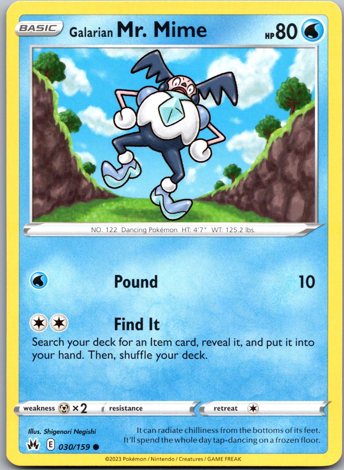 Galarian Mr. Mime - 030/159 - - CROWN ZENITH - Pokemon - Common | AA92-43