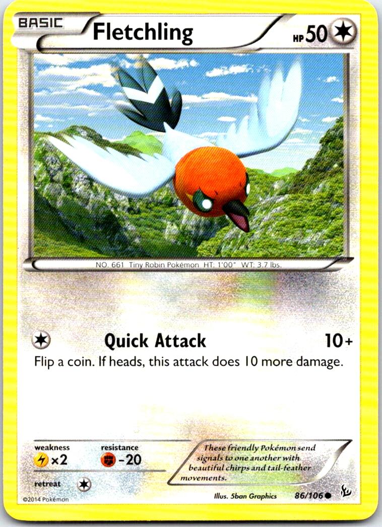 Fletchling - 86/106 - - FLASHFIRE - Pokemon - Common | AB80-4