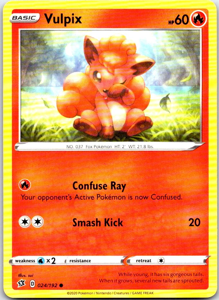 Vulpix - 024/192 - - REBEL CLASH - Pokemon - Common | AB75-38