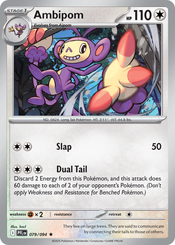 Ambipom - 079/094 - Holo - PHANTASMAL FLAMES - Pokemon - Rare | AA13-52