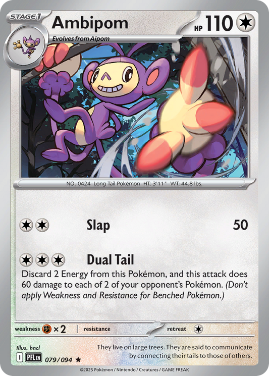 Ambipom - 079/094 - Holo - PHANTASMAL FLAMES - Pokemon - Rare | AA13-52