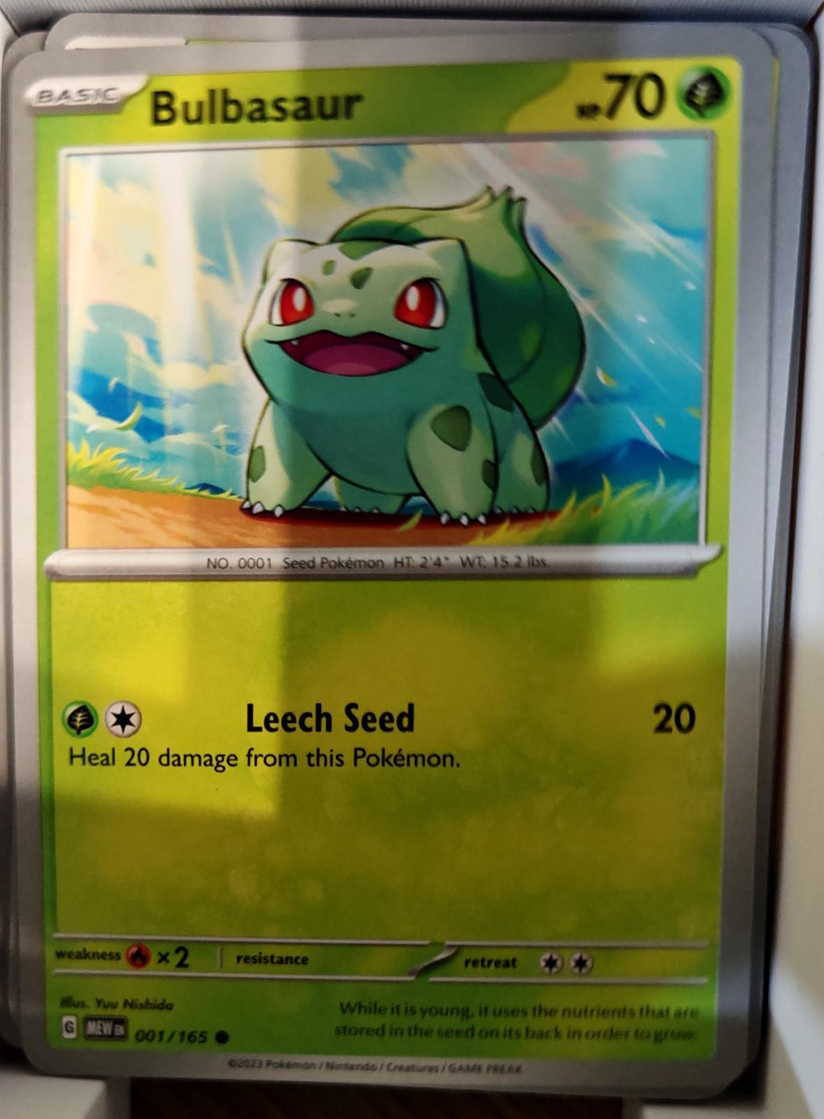 Bulbasaur - 001/165 - - 151 - Pokemon - Common | AA74-34