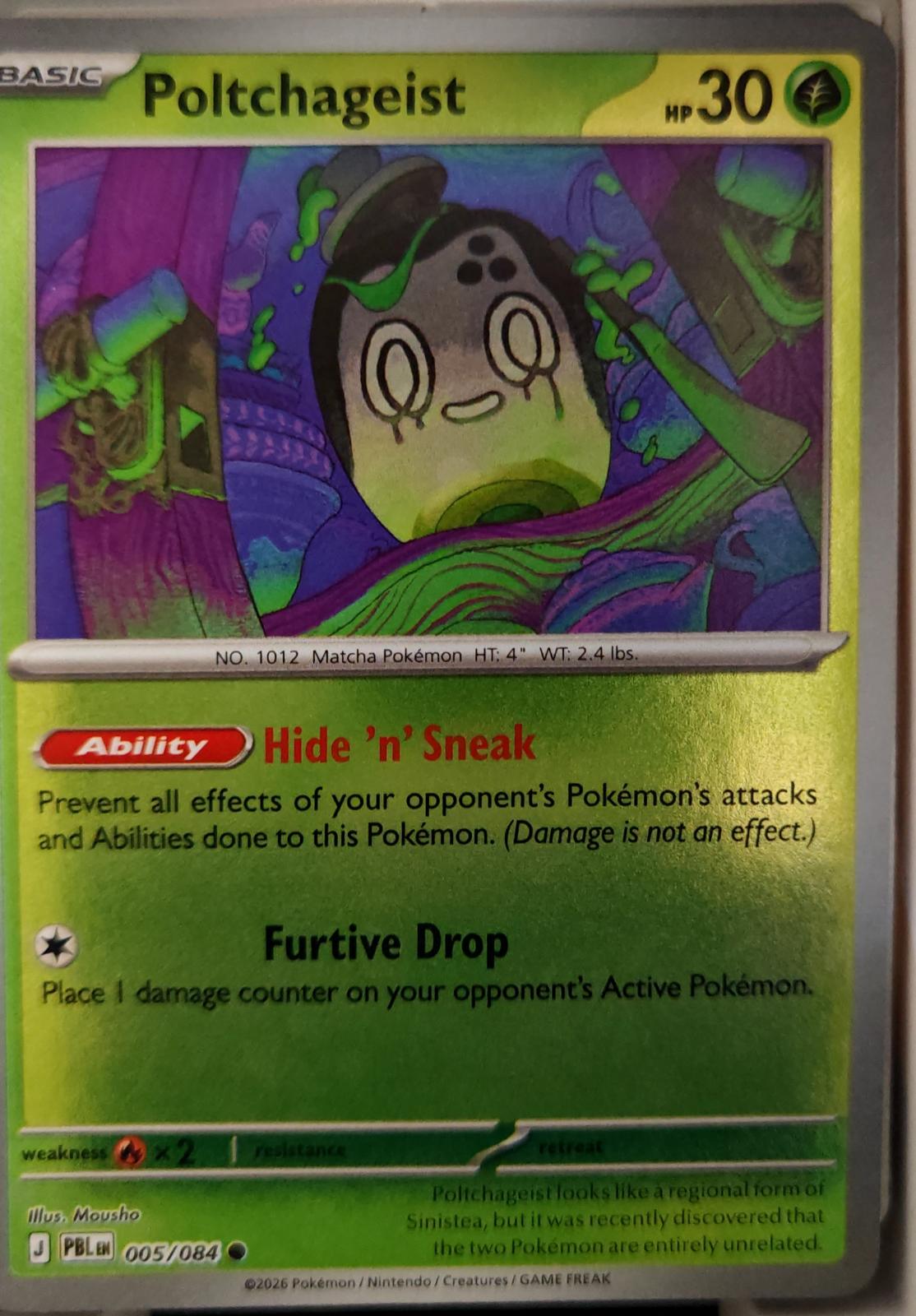 Poltchageist - 005/084 - Reverse Holo - PITCH BLACK - Pokemon - Common | AA25-54