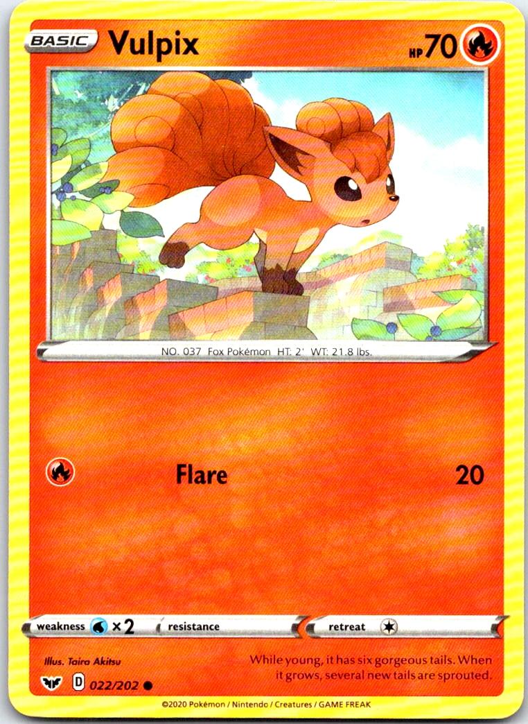 Vulpix - 022/202 - - SWORD & SHIELD - Pokemon - Common | AB80-6