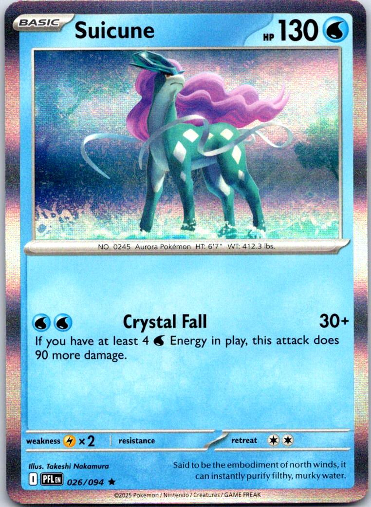 Suicune - 026/094 - Holo - PHANTASMAL FLAMES - Pokemon - Rare | AB07-3