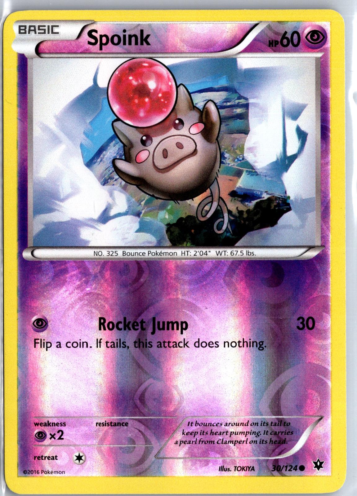Spoink - 30/124 - Reverse Holo - FATES COLLIDE - Pokemon - Common | AA130-3