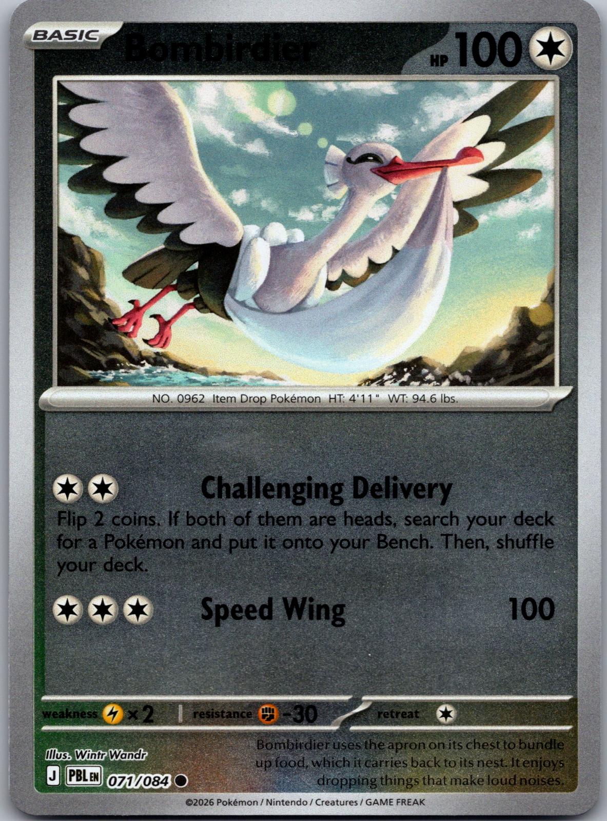 Bombirdier - 071/084 - Reverse Holo - PITCH BLACK - Pokemon - Common | AA80-17