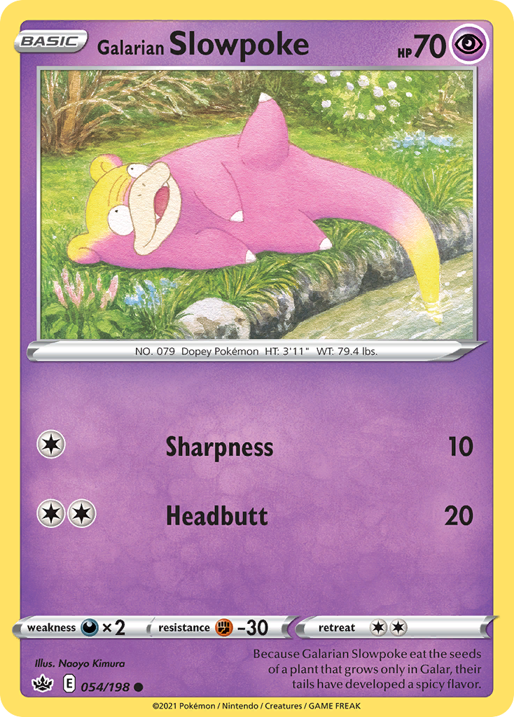 Galarian Slowpoke - 054/198 - - CHILLING REIGN - Pokemon - Common | AA03-35