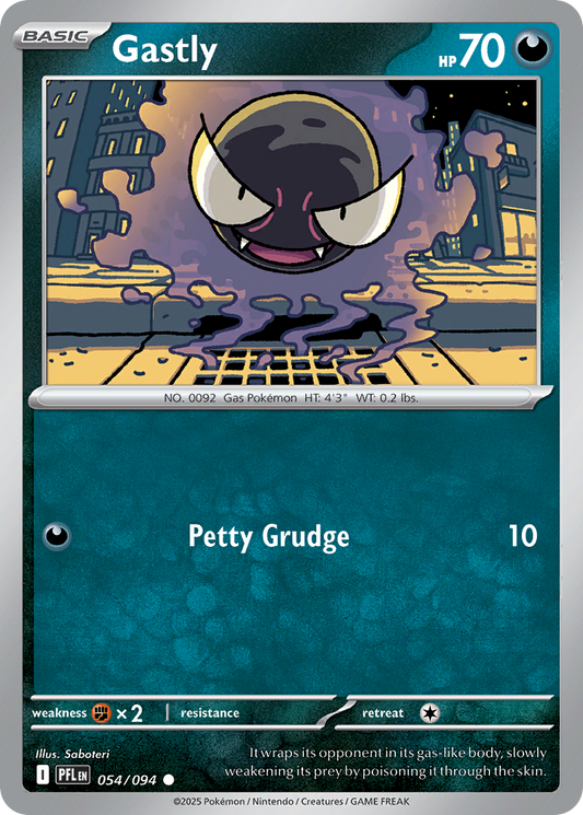 Gastly - 054/094 - - PHANTASMAL FLAMES - Pokemon - Common | AA05-20