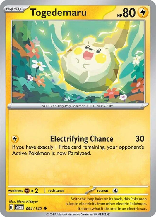 Togedemaru - 54/142 - - STELLAR CROWN - Pokemon - Uncommon | AA05-54
