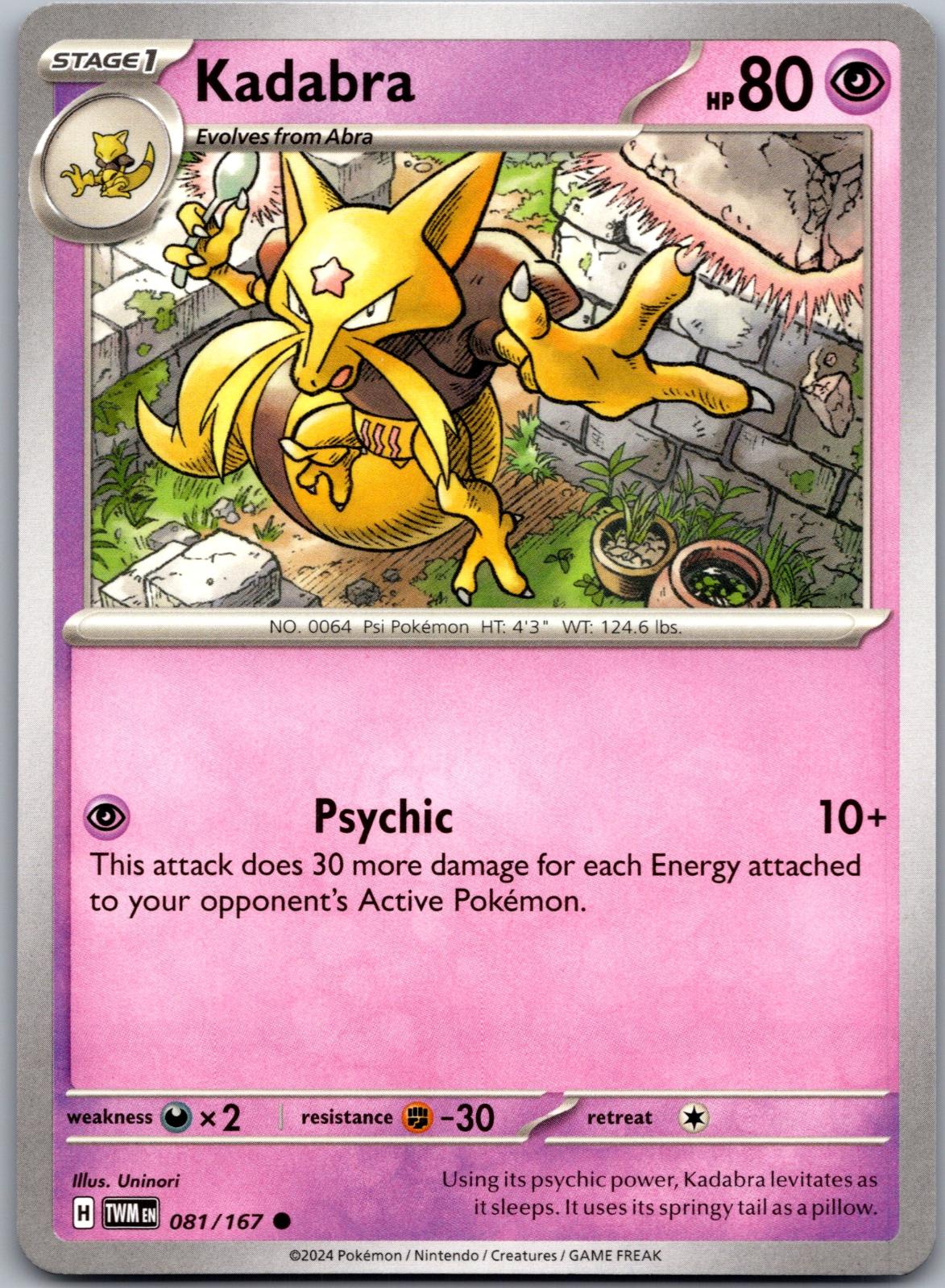 Kadabra - 081/167 - - TWILIGHT MASQUERADE - Pokemon - Common | AA79-42