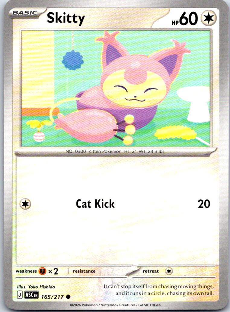 Skitty - 165/217 - - ASCENDED HEROES - Pokemon - Common | AB12-48