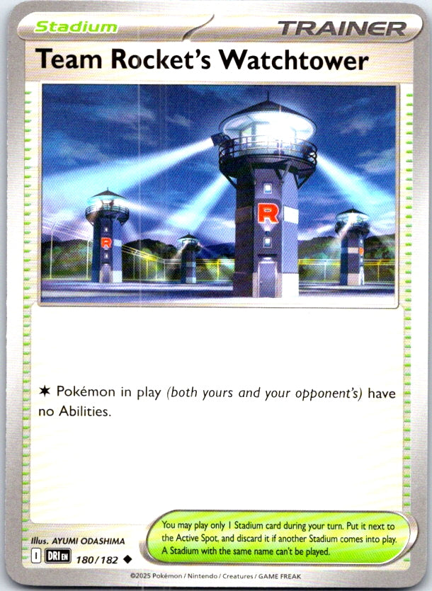 Team Rocket's Watchtower - 180/182 - - DESTINED RIVALS - Pokemon - | AC24-17