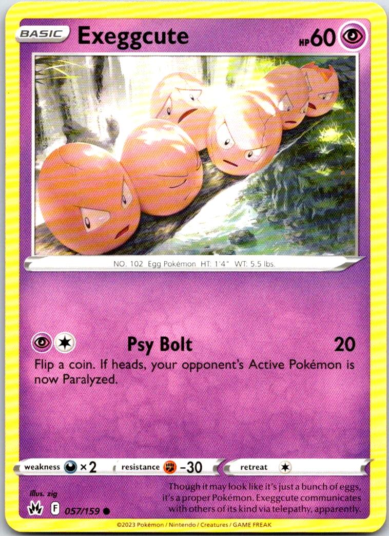 Exeggcute - 057/159 - - CROWN ZENITH - Pokemon - Common | AA100-15