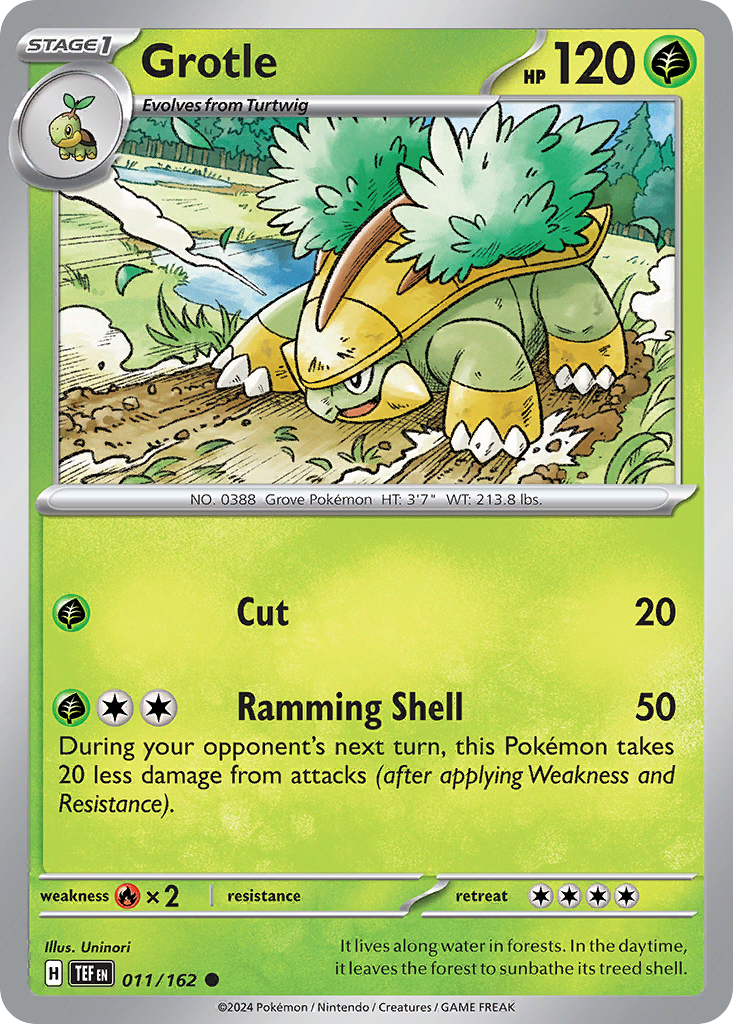 Grotle - 011/162 - - TEMPORAL FORCES - Pokemon - Common | AA23-3