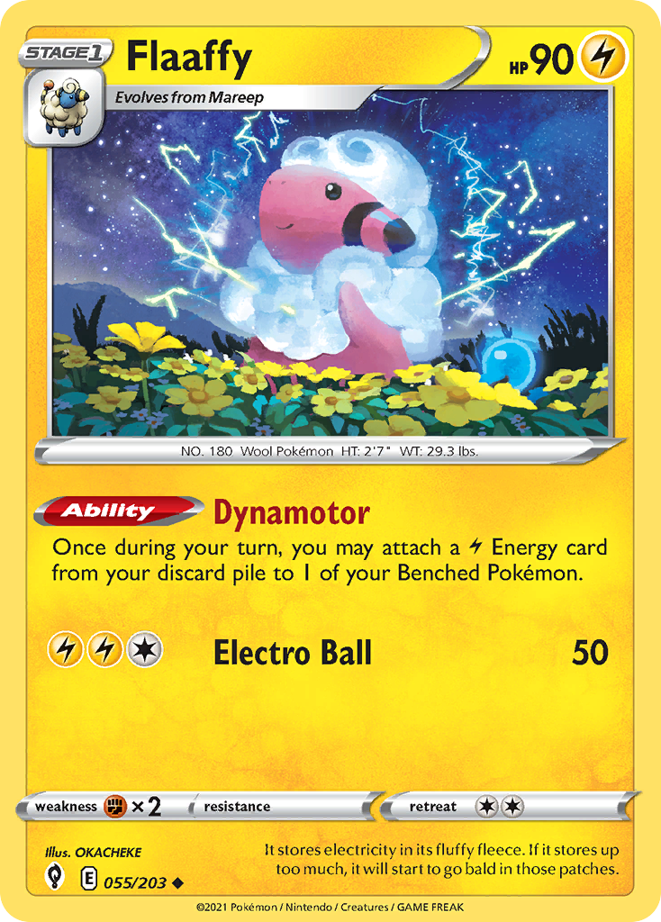 Flaaffy - 055/203 - - EVOLVING SKIES - Pokemon - Uncommon | AA03-66