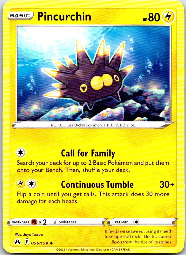 Pincurchin - 056/159 - - CROWN ZENITH - Pokemon - Uncommon | AA100-46