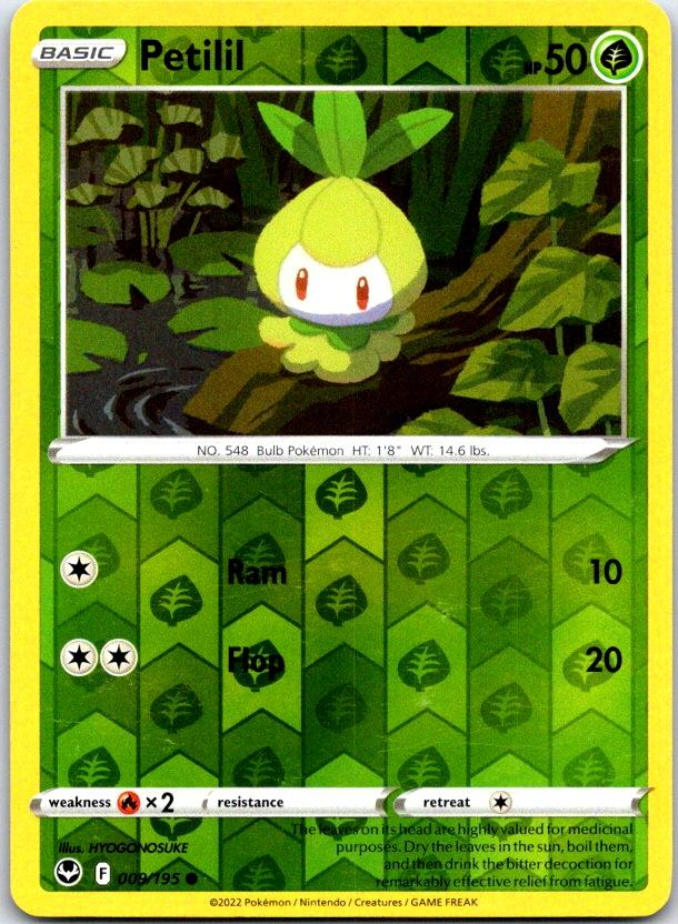 Petilil - 009/195 - Reverse Holo - SILVER TEMPEST - Pokemon - Common | AC15-30