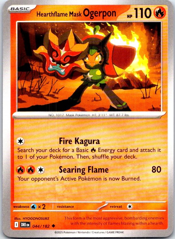Hearthflame Mask Ogerpon - 044/182 - - DESTINED RIVALS - Pokemon - | AC06-48