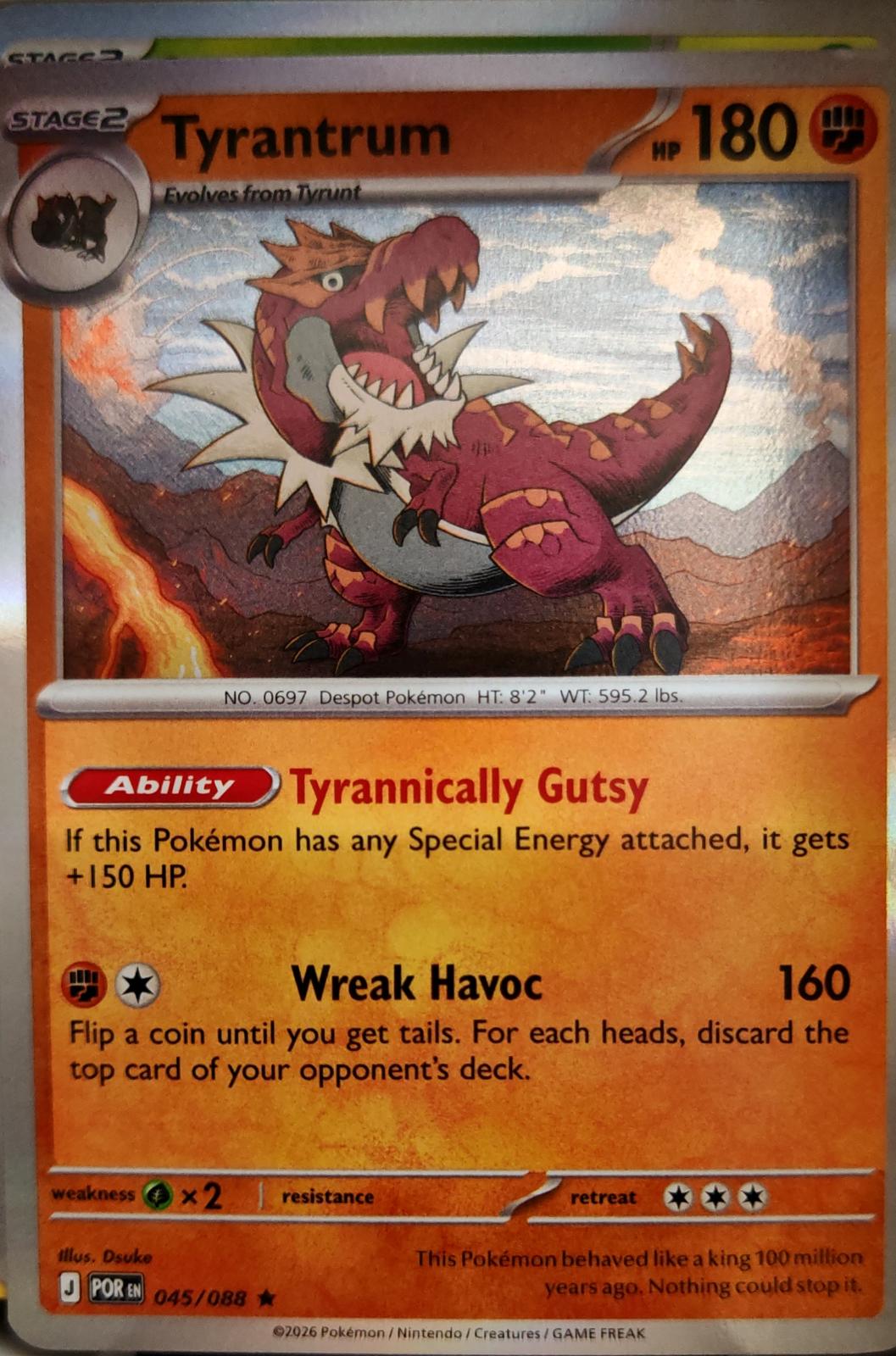 Tyrantrum - 045/088 - Holo - PERFECT ORDER - Pokemon - Rare | AA06-46