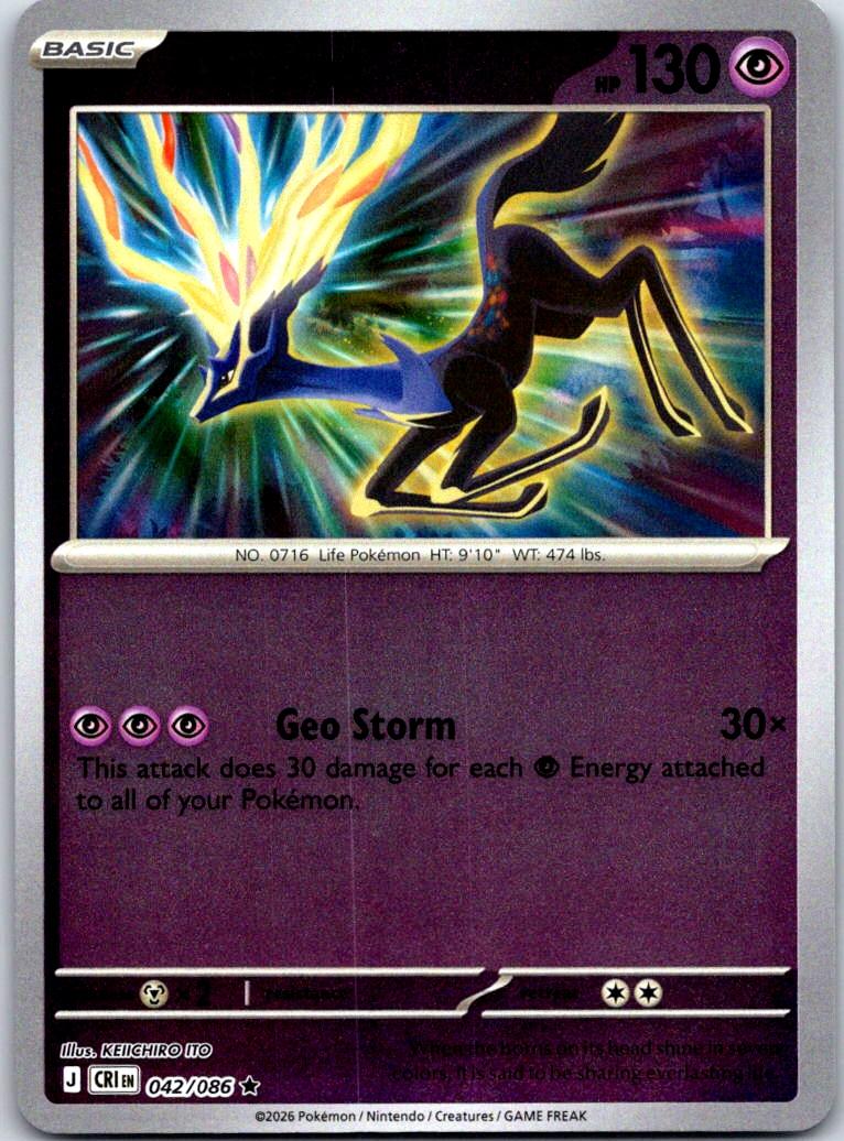 Xerneas - 042/086 - Reverse Holo - CHAOS RISING - Pokemon - Rare | AA132-41