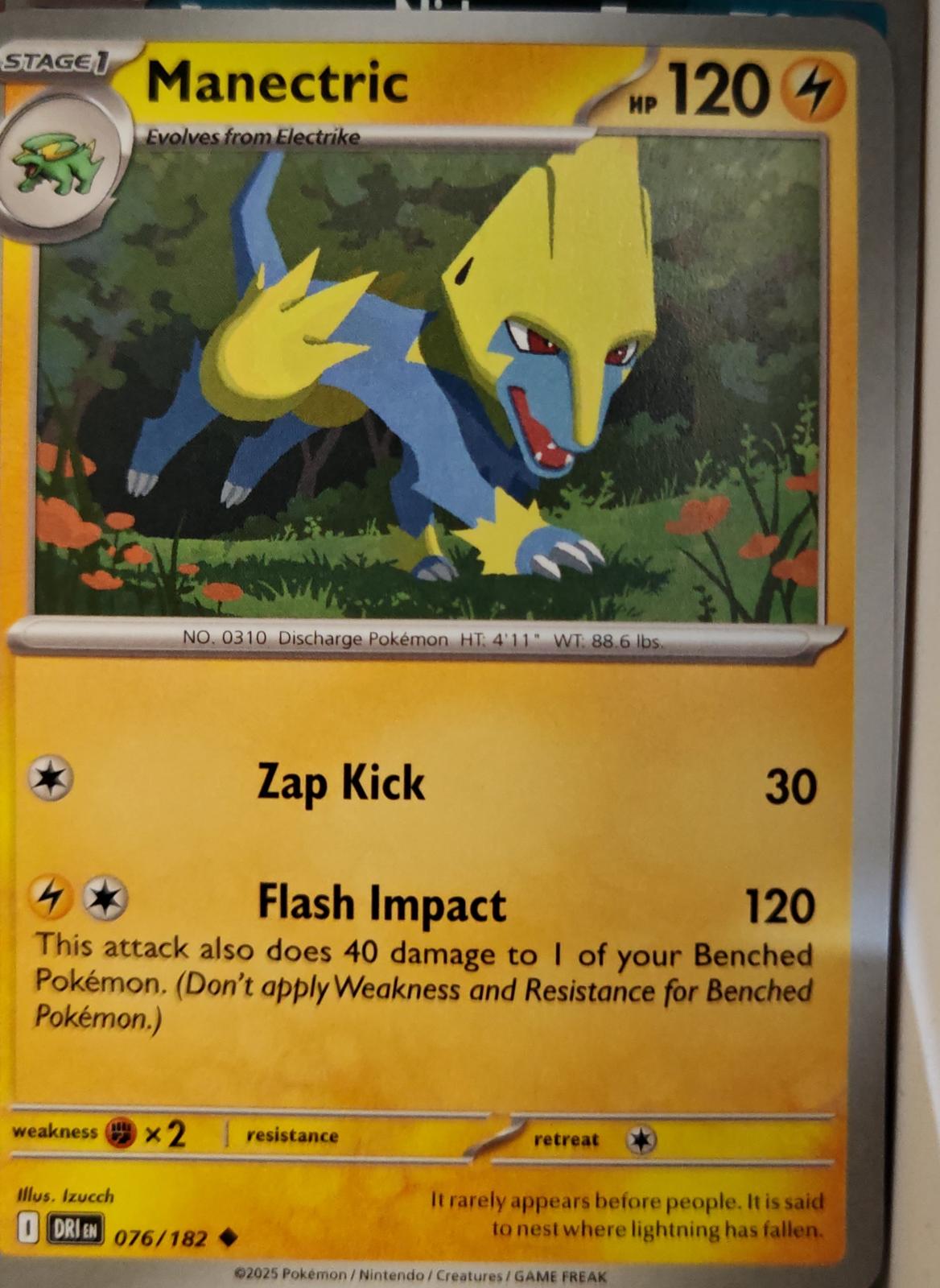 Manectric - 076/182 - - DESTINED RIVALS - Pokemon - Uncommon | AA10-61