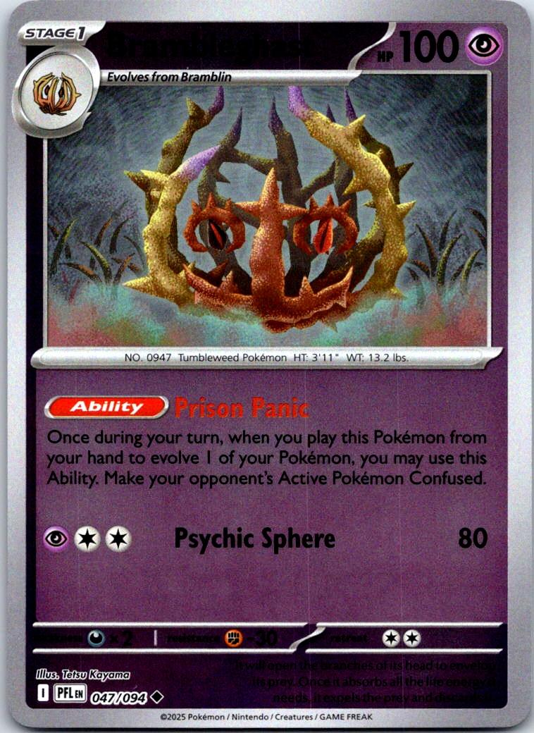 Brambleghast - 047/094 - Reverse Holo - PHANTASMAL FLAMES - Pokemon - | AB04-9