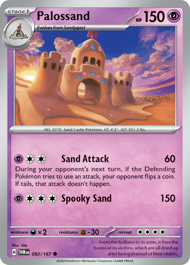 Palossand - 092/167 - - TWILIGHT MASQUERADE - Pokemon - Common | AA84-28