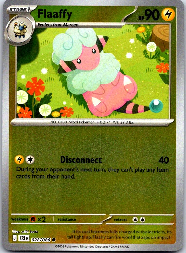 Flaaffy - 028/086 - Reverse Holo - CHAOS RISING - Pokemon - Common | AA126-13