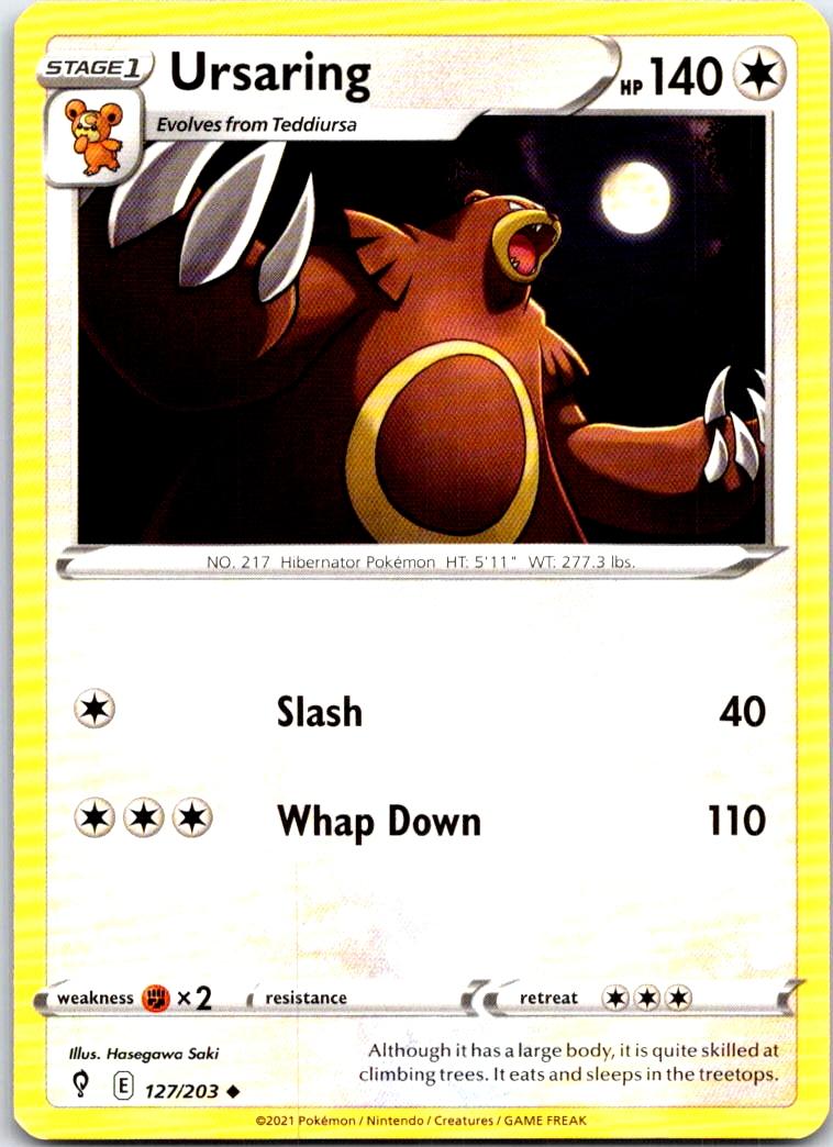 Ursaring - 127/203 - - EVOLVING SKIES - Pokemon - Uncommon | AB35-10