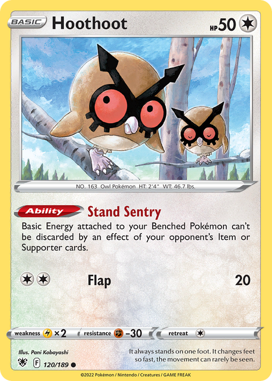 Hoothoot - 120/189 - - ASTRAL RADIANCE - Pokemon - Common | AA89-30