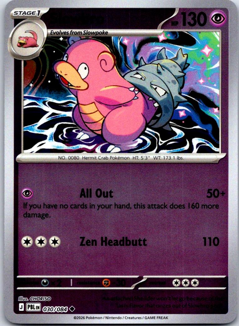 Slowbro - 030/084 - Reverse Holo - PITCH BLACK - Pokemon - Uncommon | AA124-36