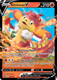 Simisear V - 027/172 - Holo - BRILLIANT STARS - Pokemon - V Rare | AA33-7