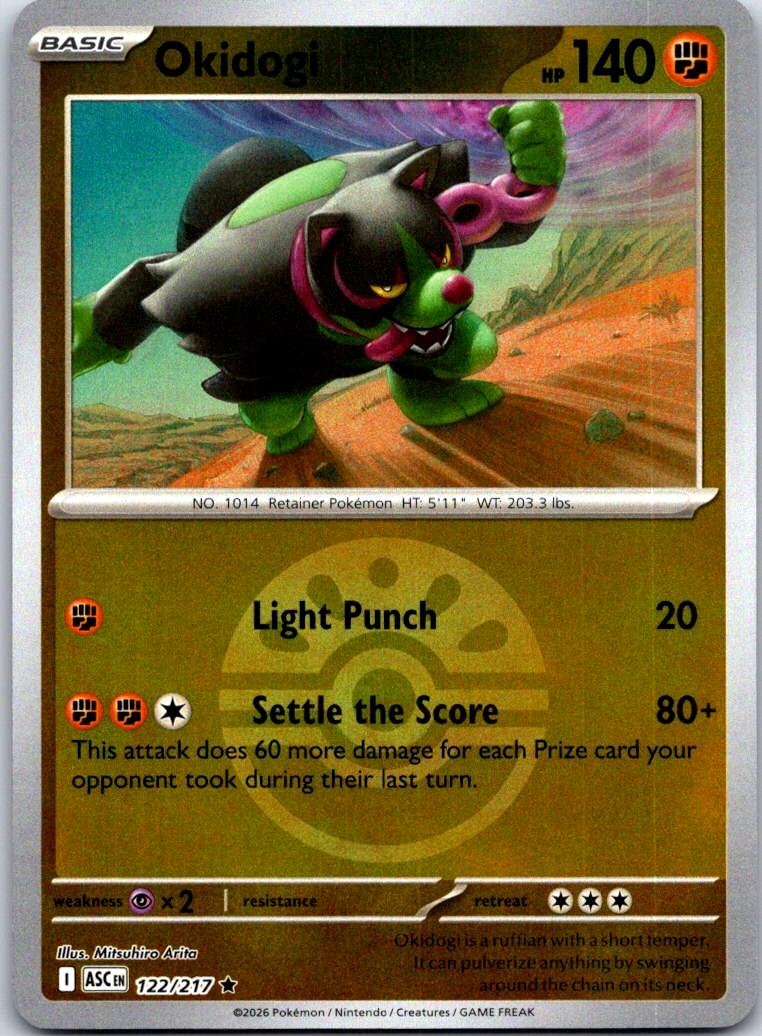Okidogi (Friend Ball) - 122/217 - Reverse Holo - ASCENDED HEROES - Pokemon - | AA125-19