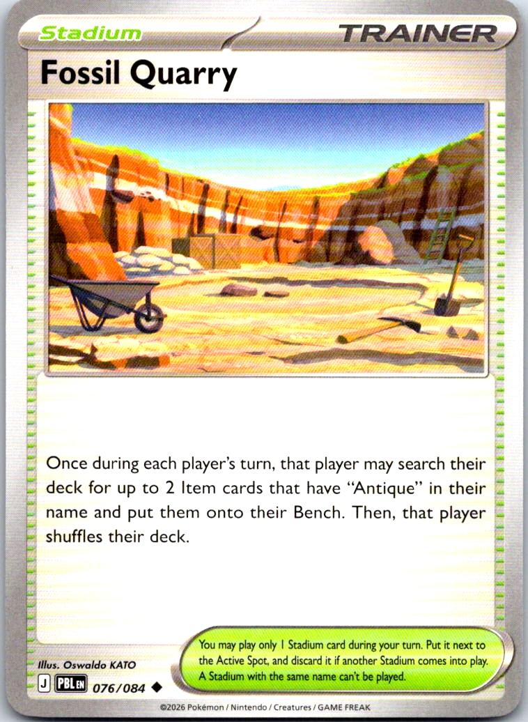 Fossil Quarry - 076/084 - - PITCH BLACK - Pokemon - Uncommon | AA118-37