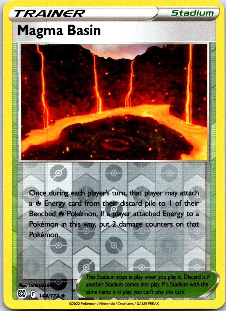 Magma Basin - 144/172 - Reverse Holo - BRILLIANT STARS - Pokemon - | AB14-10