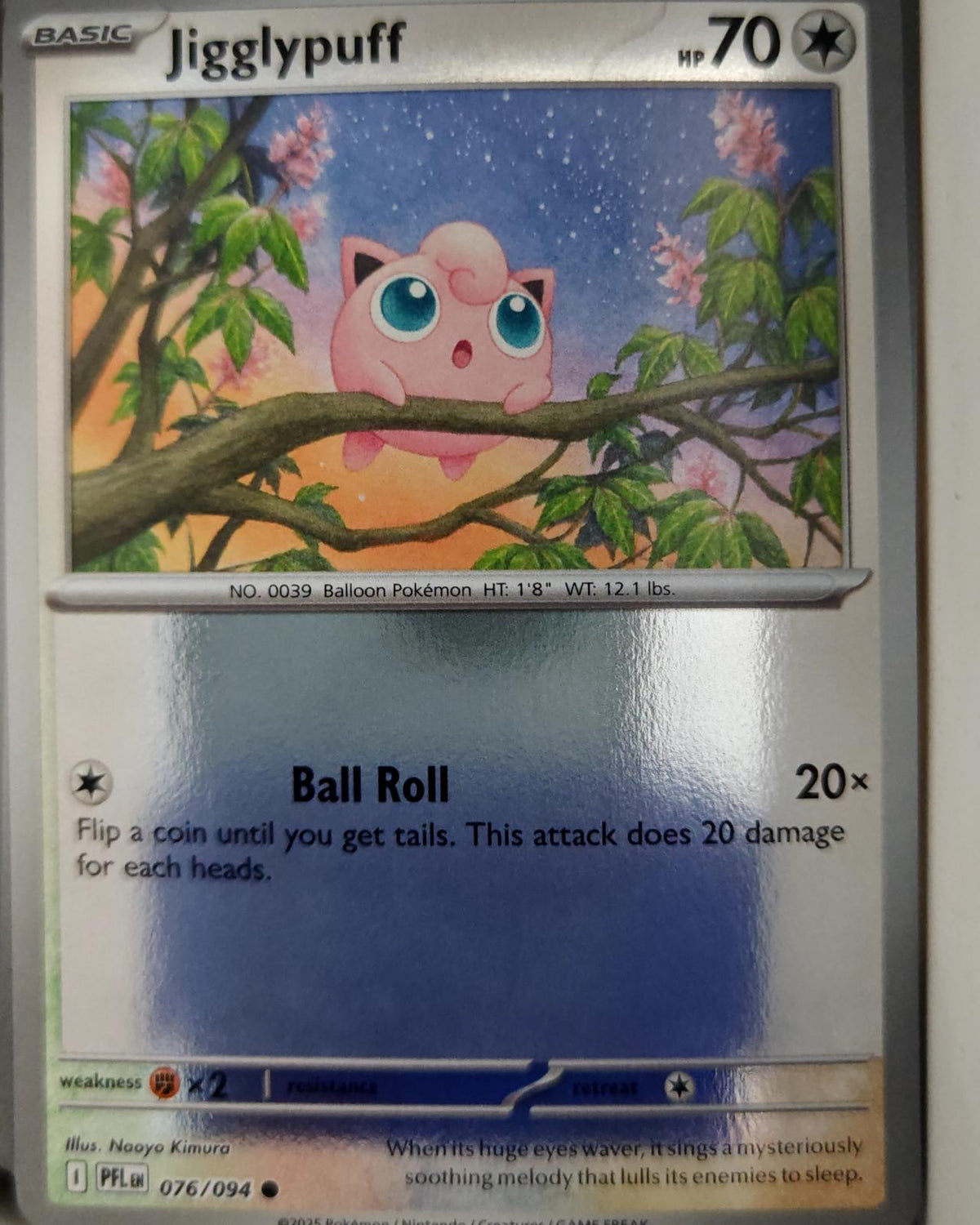 Jigglypuff - 076/094 - Reverse Holo - PHANTASMAL FLAMES - Pokemon - | AA26-78