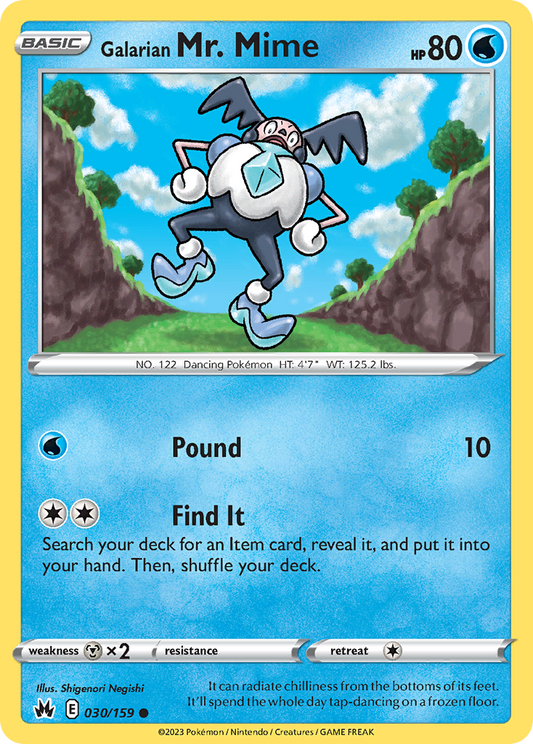 Galarian Mr. Mime - 030/159 - - CROWN ZENITH - Pokemon - Common | AA92-42
