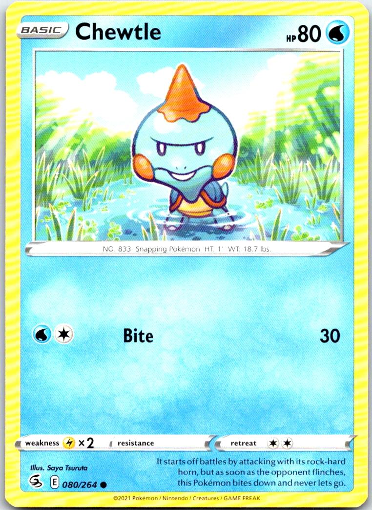 Chewtle - 080/264 - - FUSION STRIKE - Pokemon - Common | AB34-29
