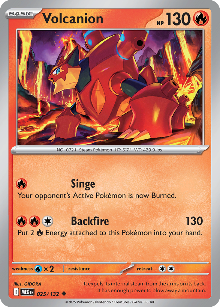 Volcanion - 025/132 - - MEGA EVOLUTION - Pokemon - Uncommon | AA23-80