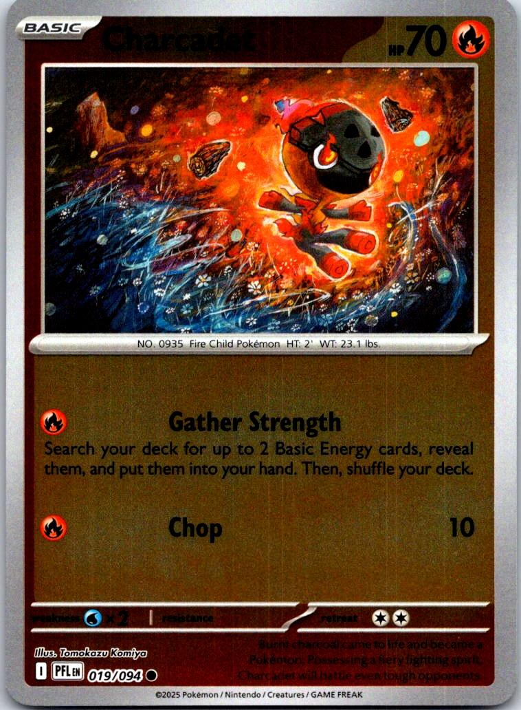 Charcadet - 019/094 - Reverse Holo - PHANTASMAL FLAMES - Pokemon - | AA126-28