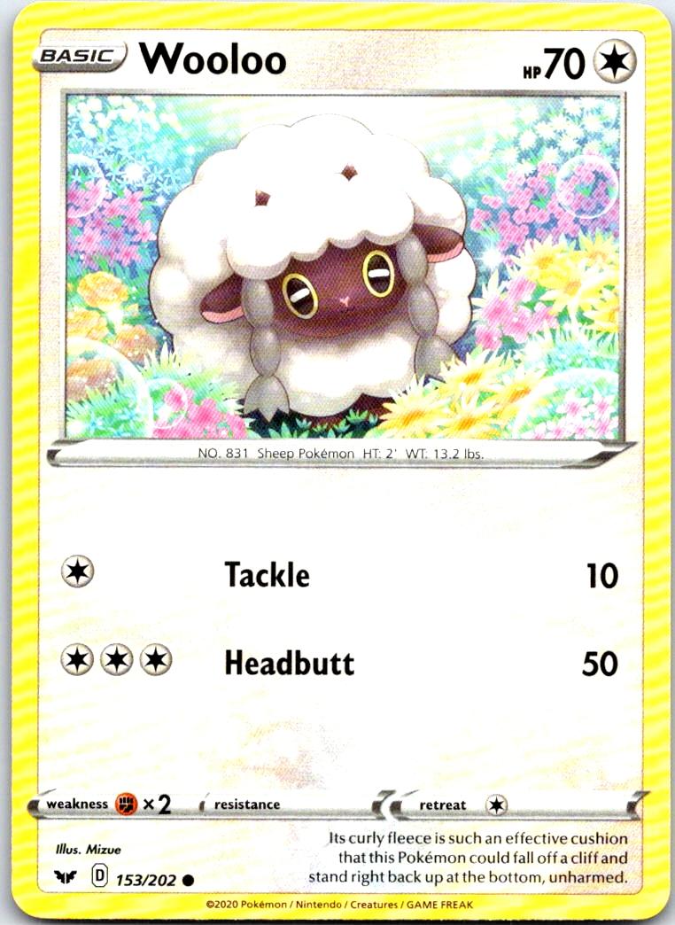 Wooloo - 153/202 - - SWORD & SHIELD - Pokemon - Common | AB79-4