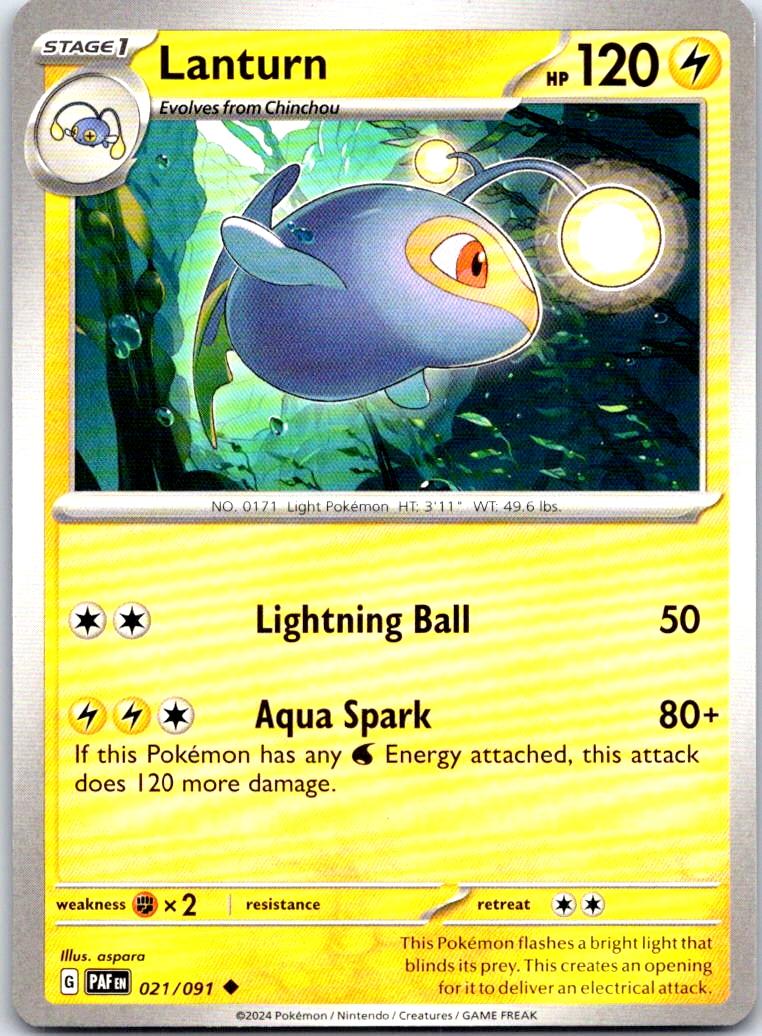 Lanturn - 021/091 - - PALDEAN FATES - Pokemon - Uncommon | AB24-11