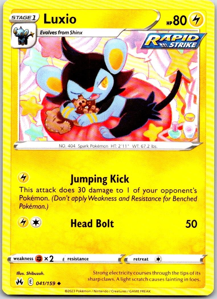 Luxio - 041/159 - - CROWN ZENITH - Pokemon - Uncommon | AA101-50