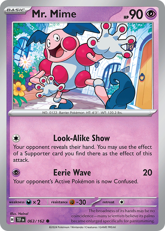 Mr. Mime - 063/162 - - TEMPORAL FORCES - Pokemon - Common | AA29-84