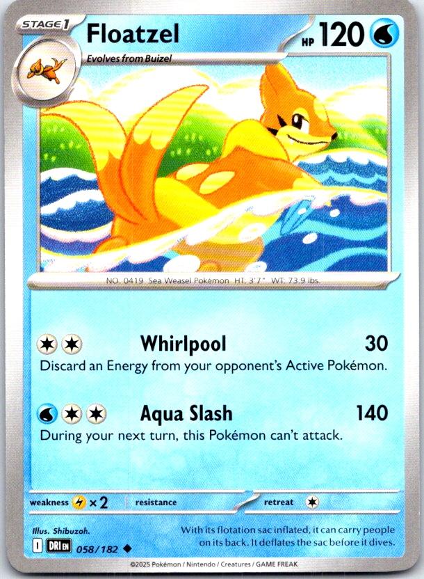 Floatzel - 058/182 - - DESTINED RIVALS - Pokemon - Uncommon | AC06-45