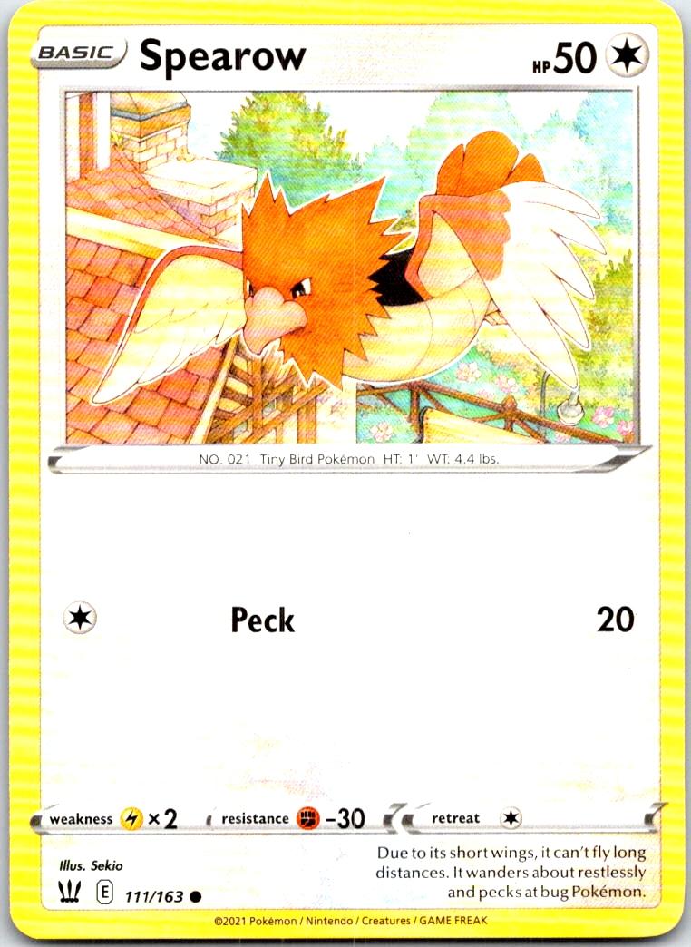 Spearow - 111/163 - - BATTLE STYLES - Pokemon - Common | AB97-45